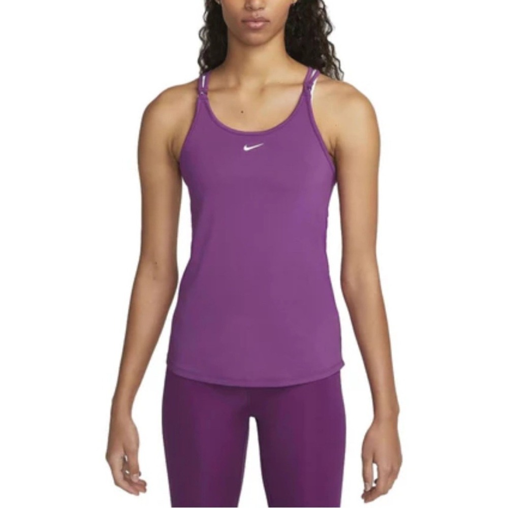 Nike Dri-FIT One Luxe Slim Fit Tank Top 'Viotech' Purple‎ Medium DD4931-503 NEW - Picture 13 of 13